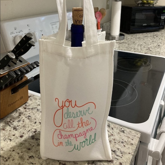 Champagne Wine canvas bag - Picture 2 of 2